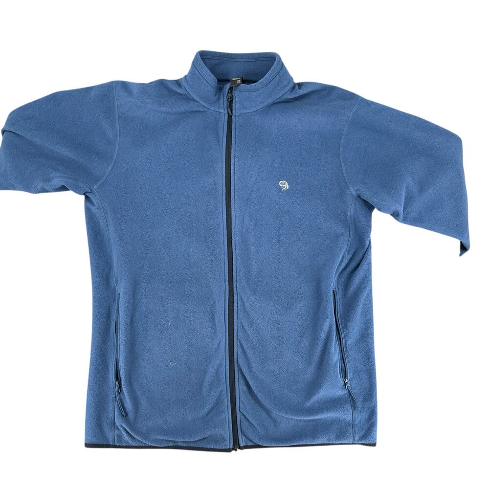 Mountain Hardwear Tech Fleece Full Zip Jacket Men's Size XL Light Blue Gorpcore